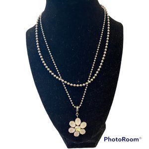 Sabika Garden Party 2-Row Necklace and Daisy Pendant, Retired